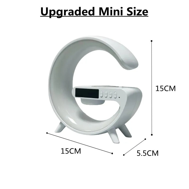 All-in-One Wireless Charger with Speaker, LED + Clock