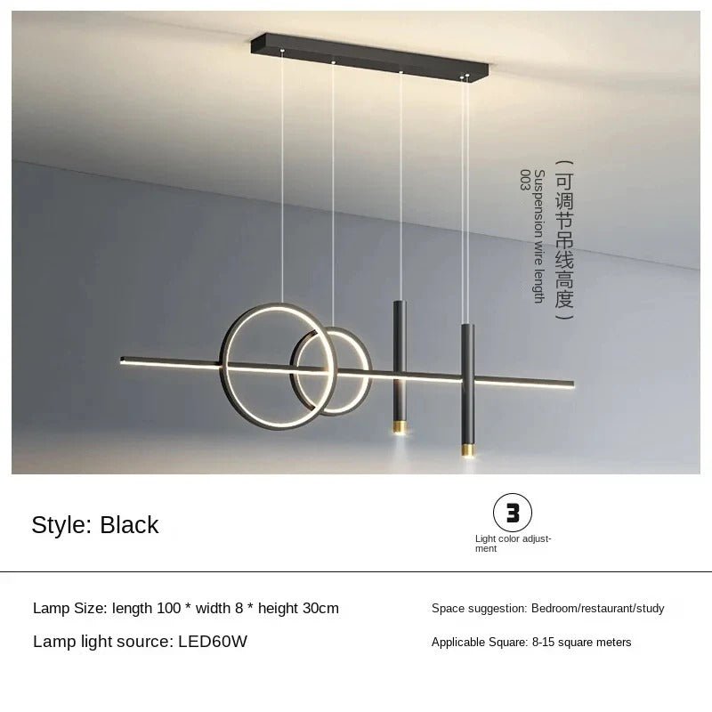 Modern LED Pendant Light – 100 cm Dining Table Lighting | Restaurant & Living Room Lamp - Act Design Shop
