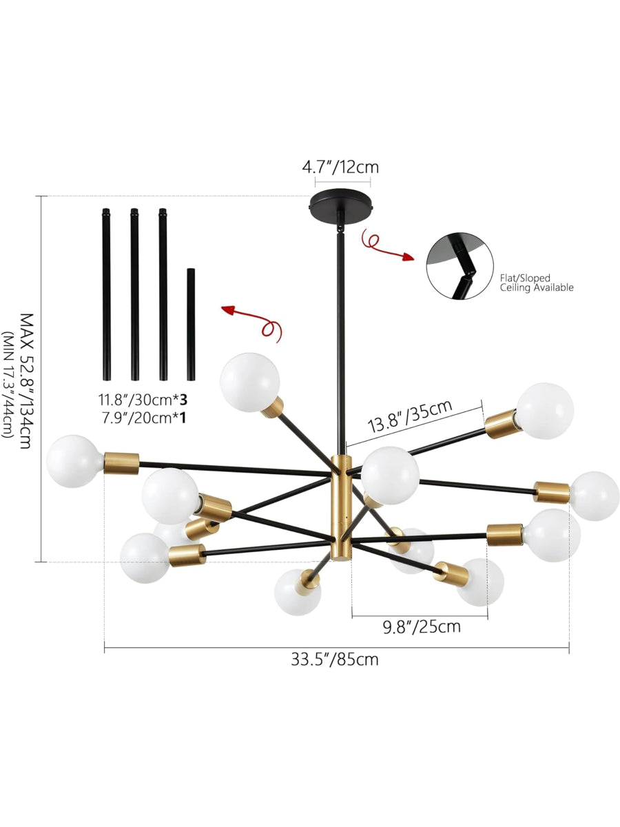 Modern Sputnik LED Chandelier – Pendant Lamp - Act Design Shop