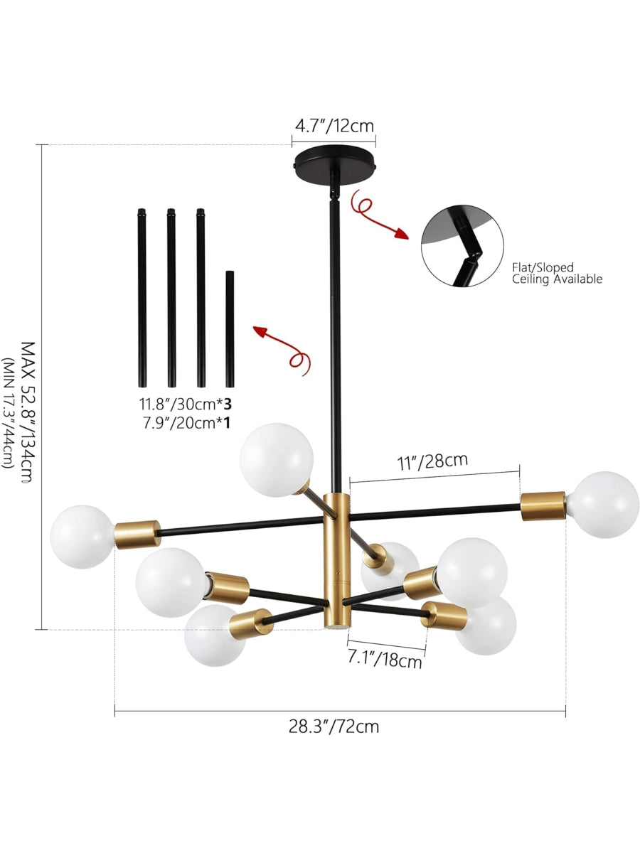 Modern Sputnik LED Chandelier – Pendant Lamp - Act Design Shop
