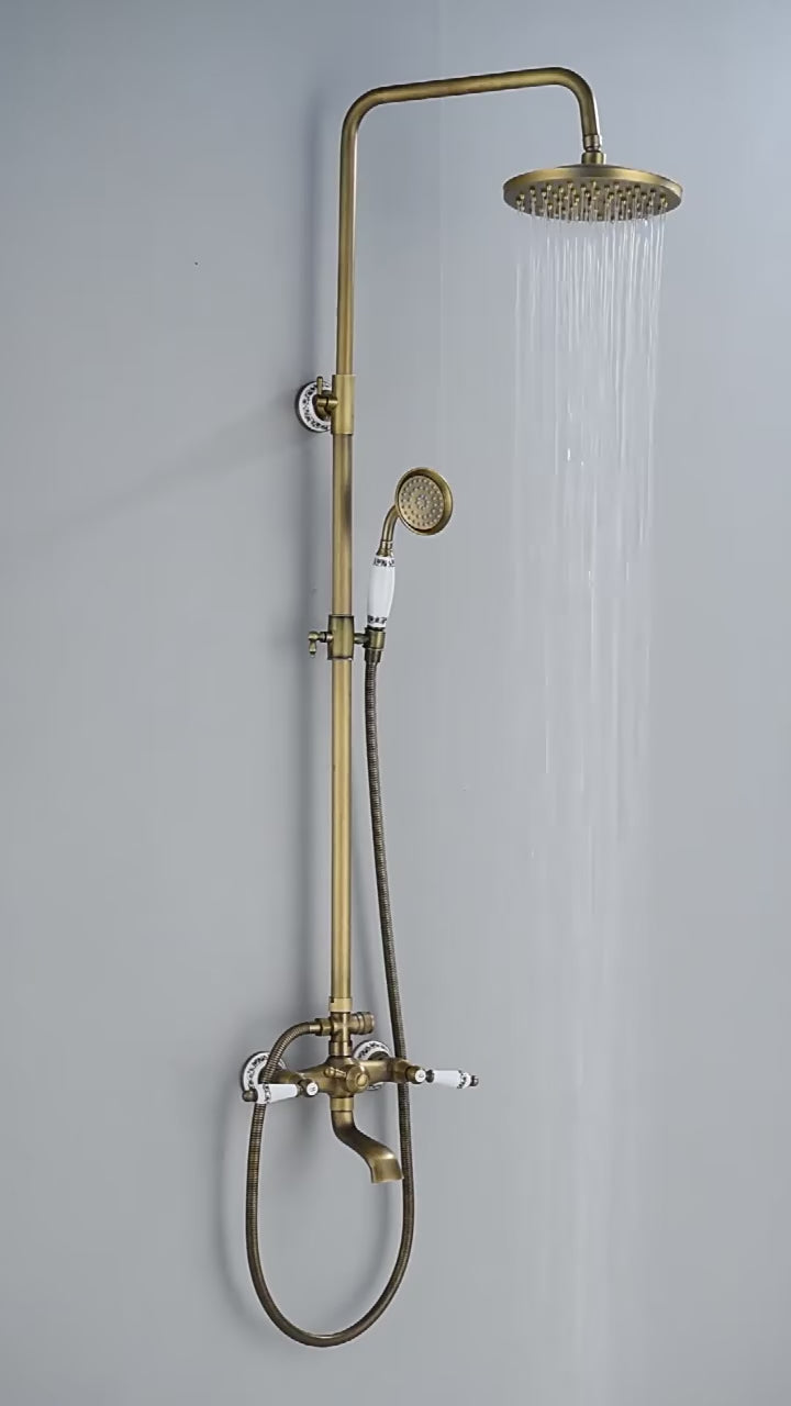 Rain Shower Brass Shower Faucet – Thermostatic Adjustable
