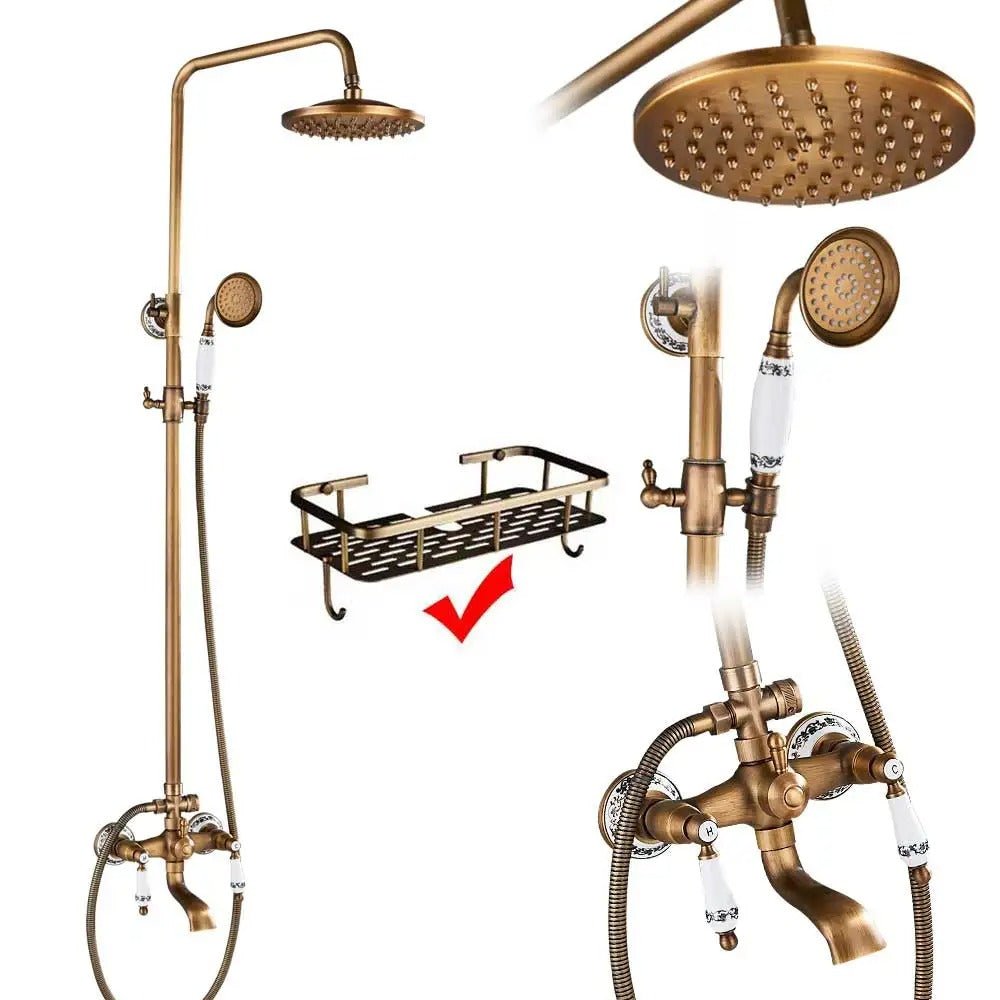 Rain Shower Brass Shower Faucet – Thermostatic Adjustable - Act Design Shop