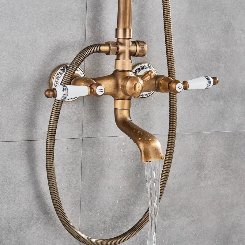 Rain Shower Brass Shower Faucet – Thermostatic Adjustable - Act Design Shop