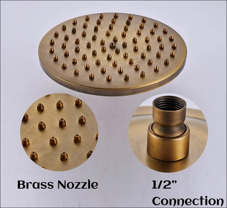 Rain Shower Brass Shower Faucet – Thermostatic Adjustable - Act Design Shop