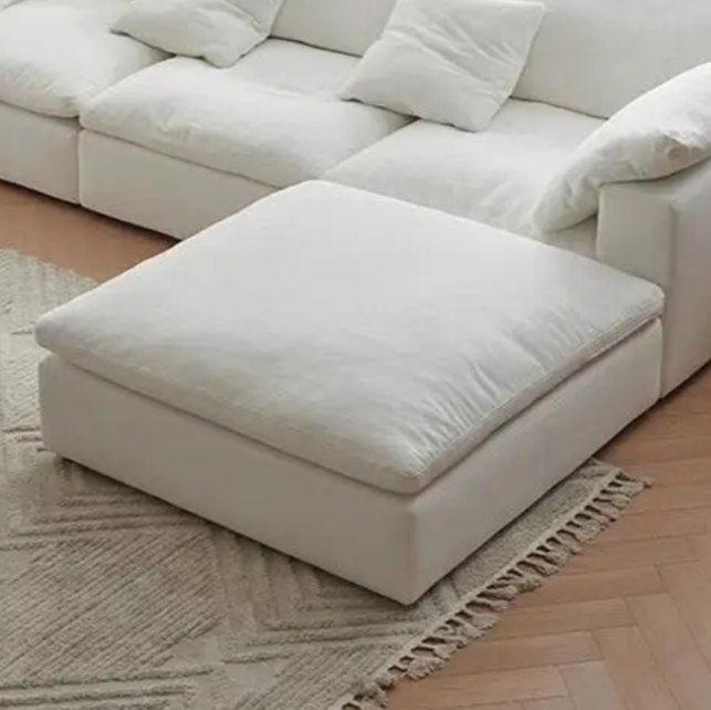 Cloud Comfort Modular Sofa - Modern white flannel