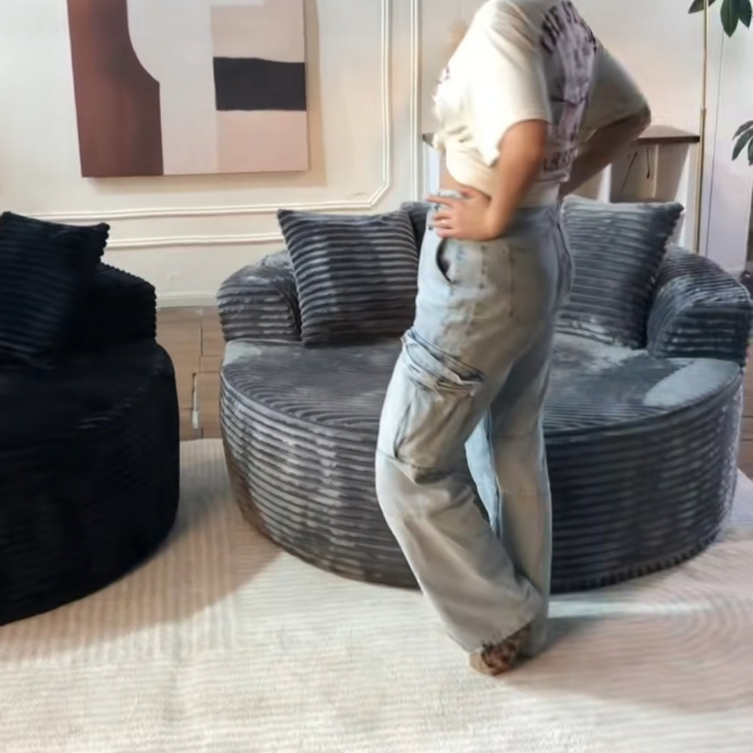 Zweisitzer-Sofa aus weichem Cord