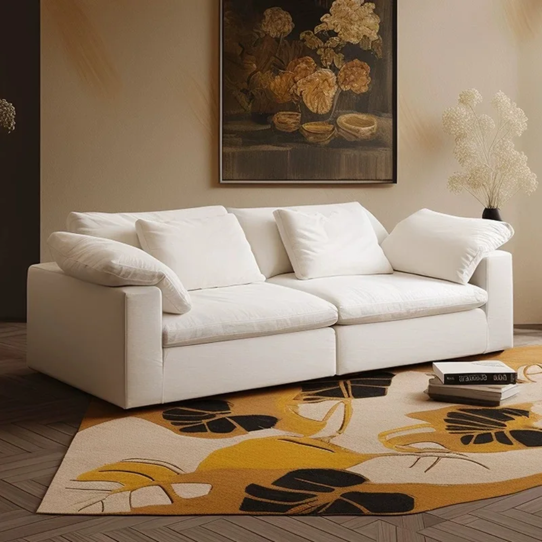 Cloud Comfort Modular Sofa - Modern white flannel