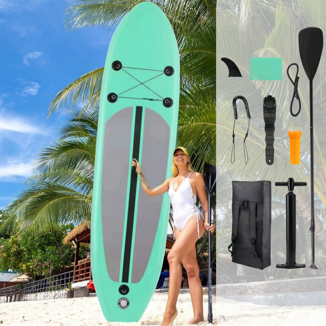 Inflatable SUP board with premium accessories and carrying strap