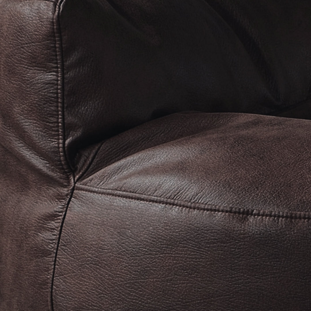 Wagrex – Loveseat Sitzsack Sessel Modern Rund Retro-Leder