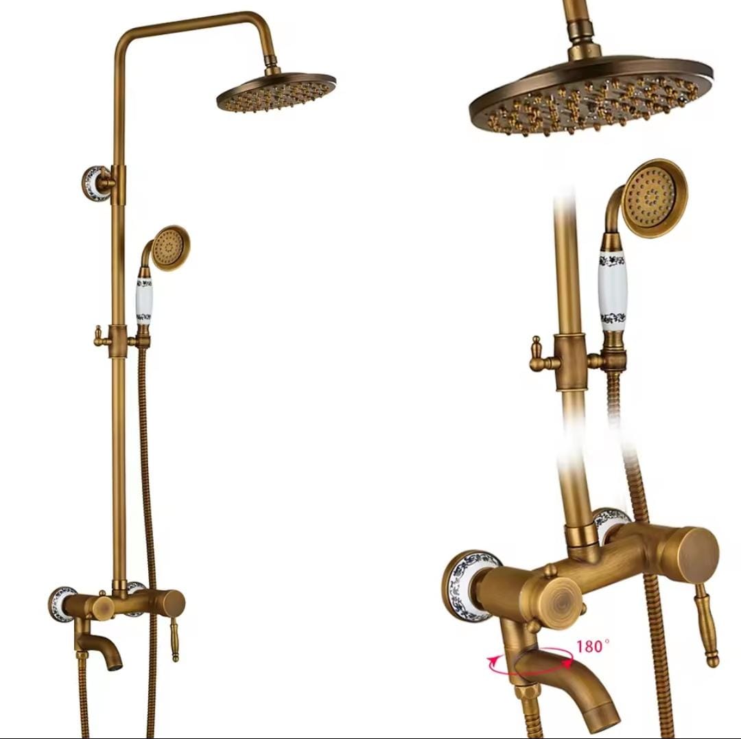 Rain Shower Brass Shower Faucet – Thermostatic Adjustable
