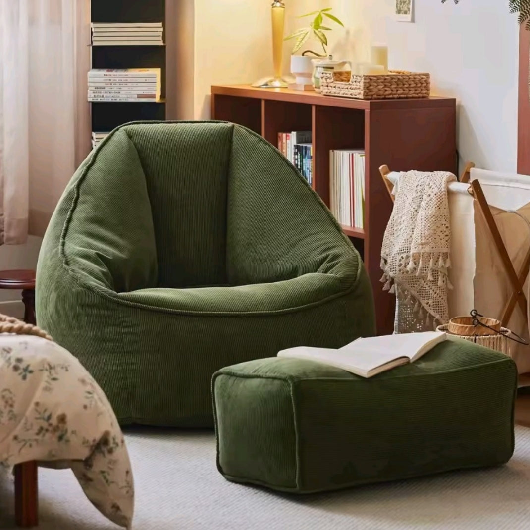 Beanbag pod chair corduroy