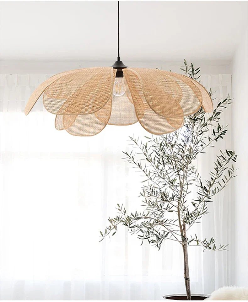 Stijlvolle Gewoven Bloem Hanglamp eettafel woonkamer - Act Design Shop