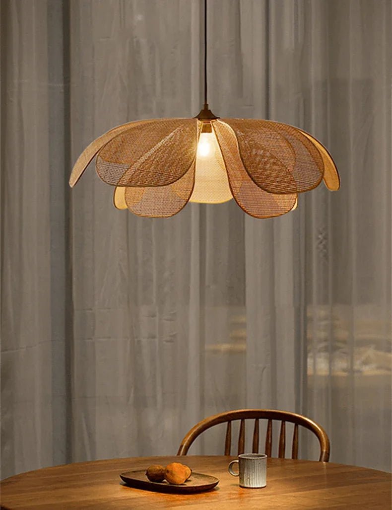 Stijlvolle Gewoven Bloem Hanglamp eettafel woonkamer - Act Design Shop