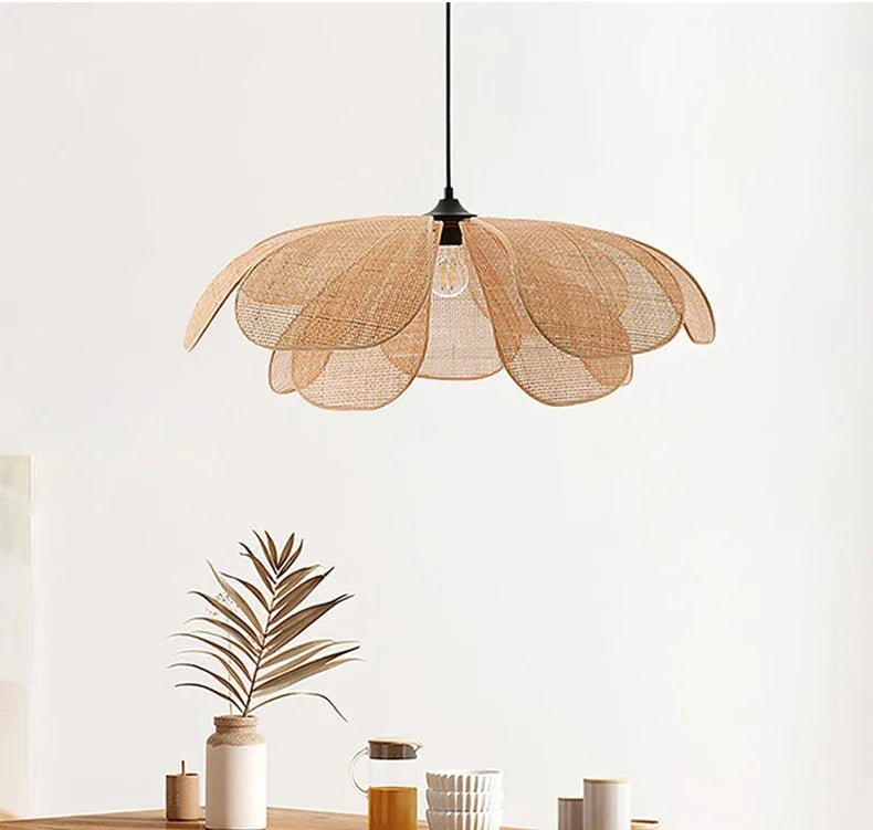 Stijlvolle Gewoven Bloem Hanglamp eettafel woonkamer - Act Design Shop