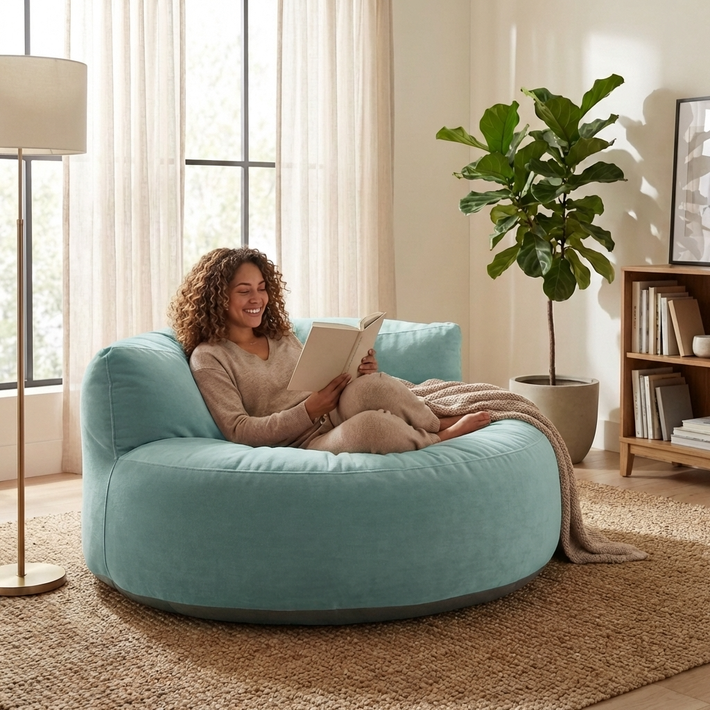 Beanbag Round Thick Velvet