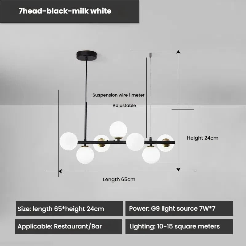 Designer LED Glass Globe Pendant Light