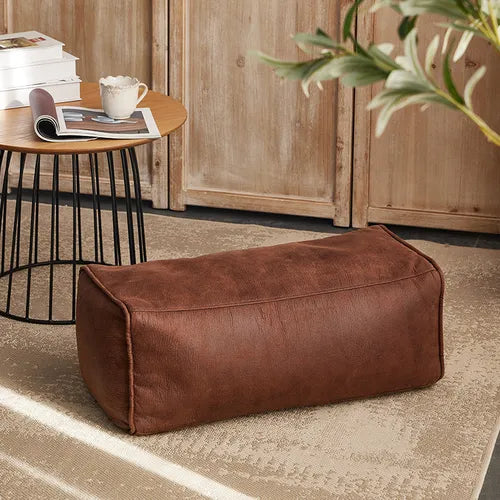 Wagrex – Loveseat Sitzsack Sessel Modern Rund Retro-Leder