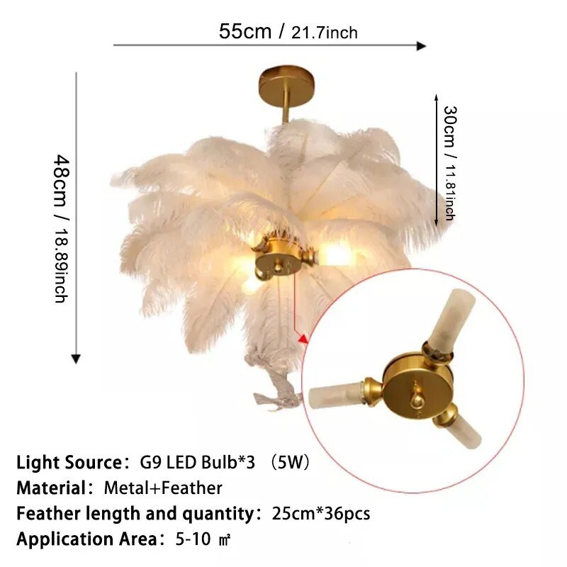 Wagner - Feathers Ceiling Chandelier LED - Act Design Shop
