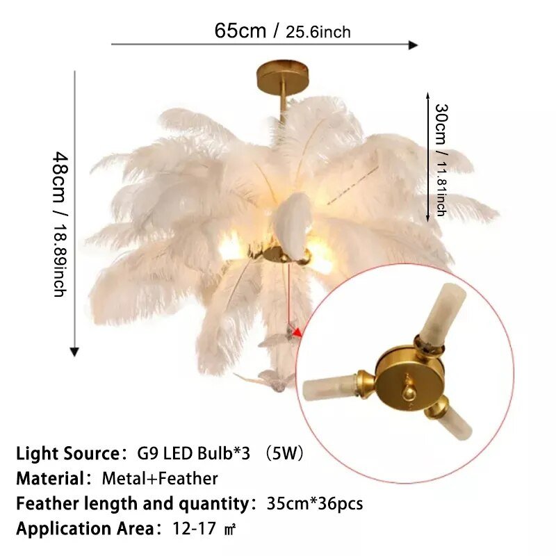 Wagner - Feathers Ceiling Chandelier LED - Act Design Shop