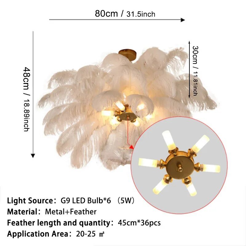 Wagner - Feathers Ceiling Chandelier LED - Act Design Shop