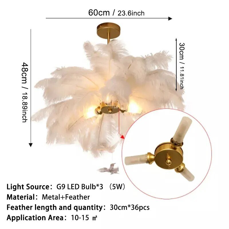 Wagner - Feathers Ceiling Chandelier LED - Act Design Shop