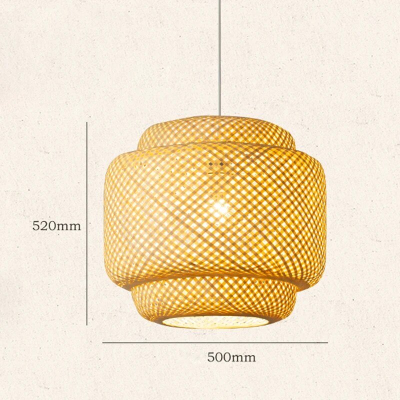 Wagner - Handmade Double Layer Bamboo Hanging Lamp - Act Design Shop