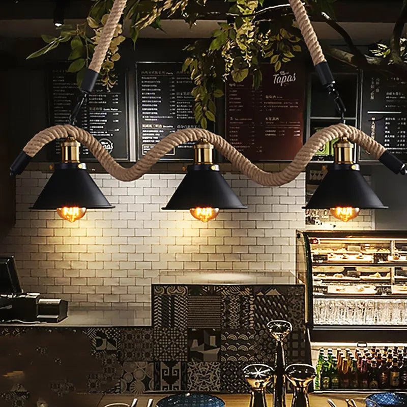 Wagner - Industrial Restaurant bar lights on rope - Act Design Shop