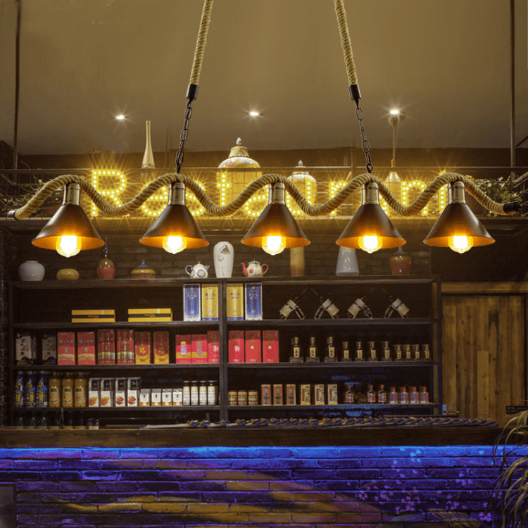 Wagner - Industrial Restaurant bar lights on rope - Act Design Shop