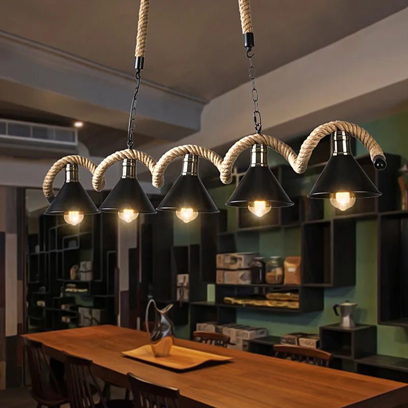 Wagner - Industrial Restaurant bar lights on rope - Act Design Shop