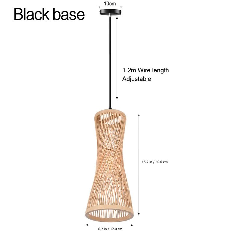 Wagner - Japanese Bamboo Long Woven Hanging Light - Act Design Shop