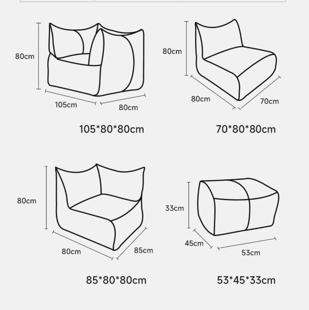 Wagner - Sheffield Modular Beanbag Couch - Act Design Shop