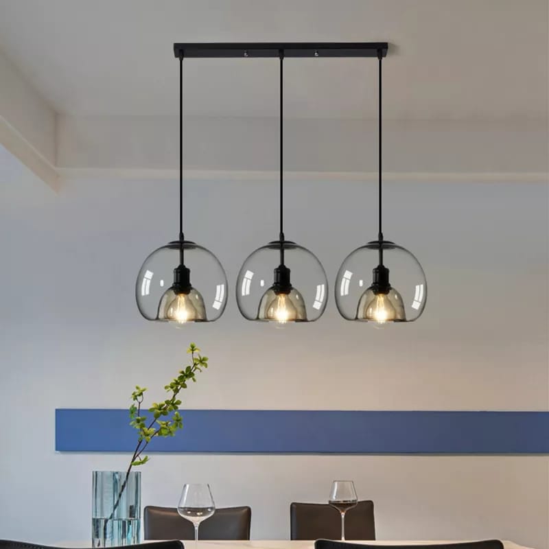 Wagner - Smoke Glass Hanging lamps Vintage Industrial Black - Act Design Shop
