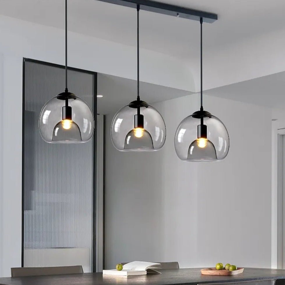 Wagner - Smoke Glass Hanging lamps Vintage Industrial Black - Act Design Shop