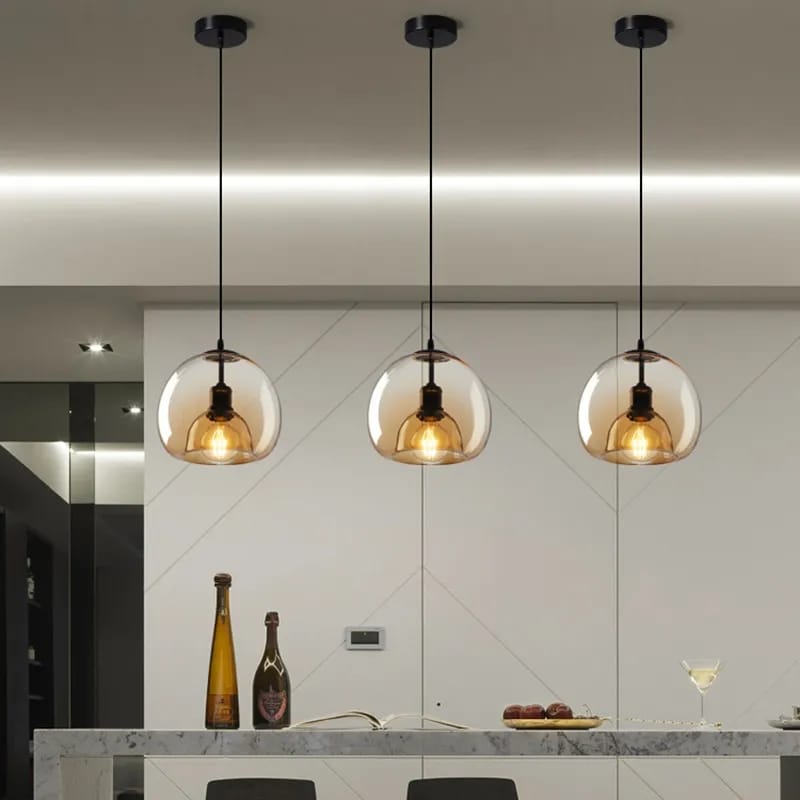 Wagner - Smoke Glass Hanging lamps Vintage Industrial Black - Act Design Shop