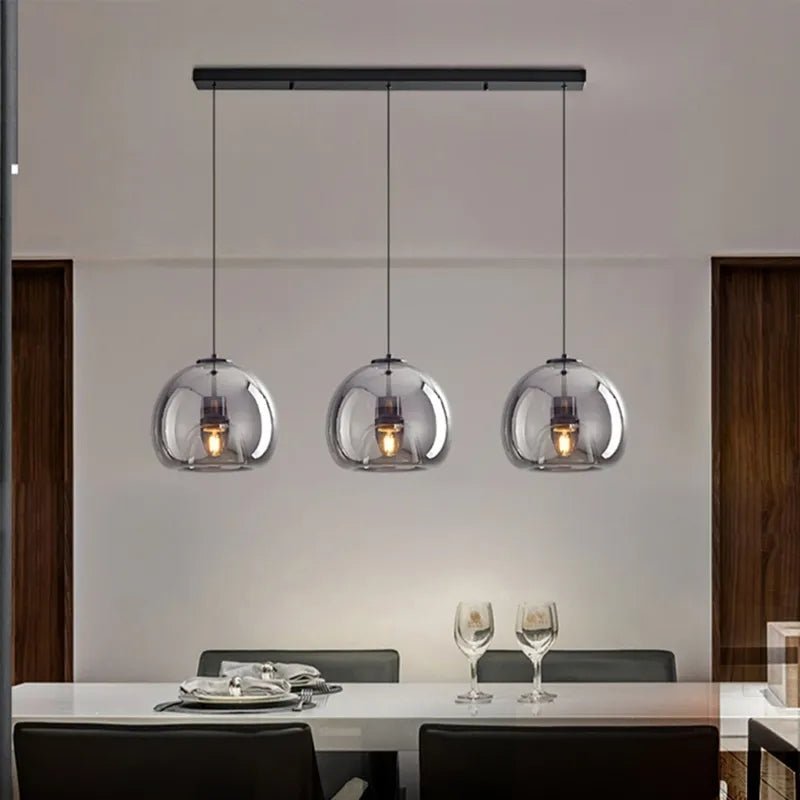 Wagner - Smoke Glass Hanging lamps Vintage Industrial Black - Act Design Shop