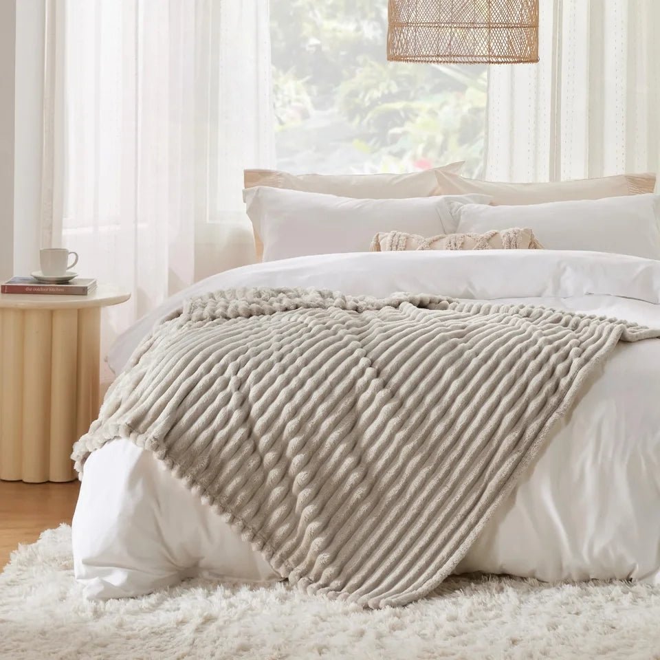 Warme Pluizige Zitzak Deken Casual Khaki - Act Design Shop