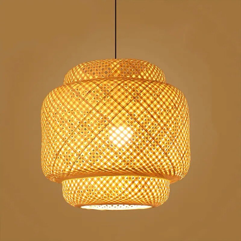 Wagner - Handmade Double Layer Bamboo Hanging Lamp - Act Design Shop