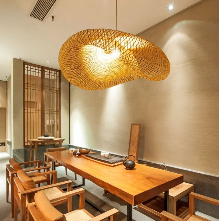 Bamboo pendant lamps