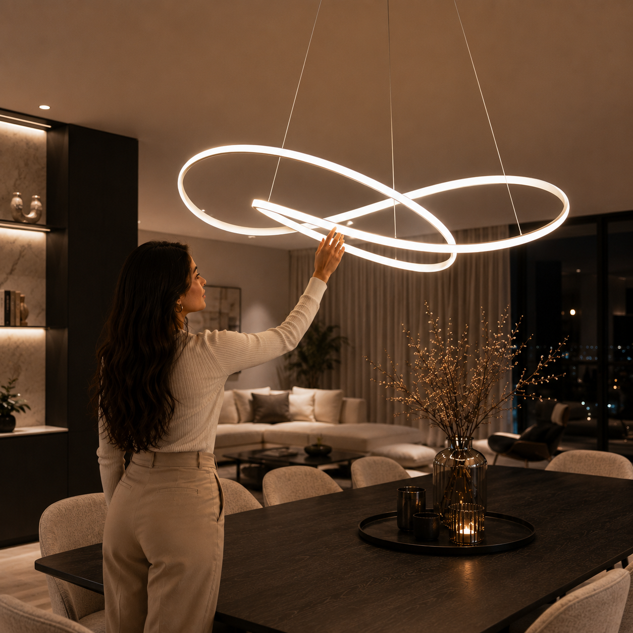 Moderne skandinavische Pendelleuchte – Kleeblatt-Design