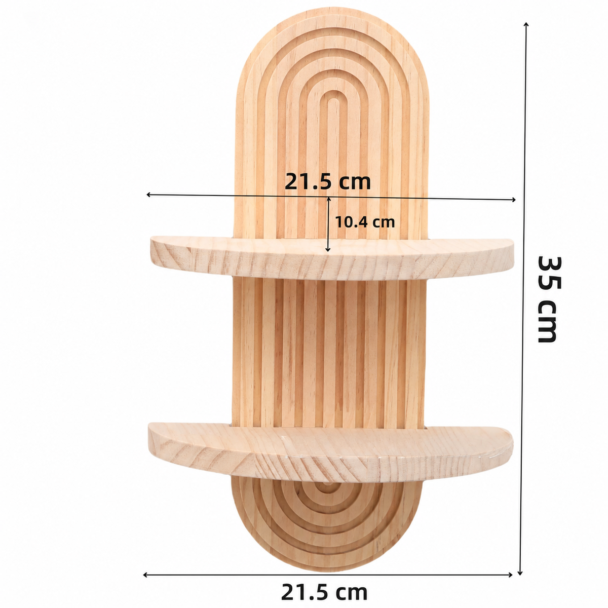 Boho-Wandregal aus Holz