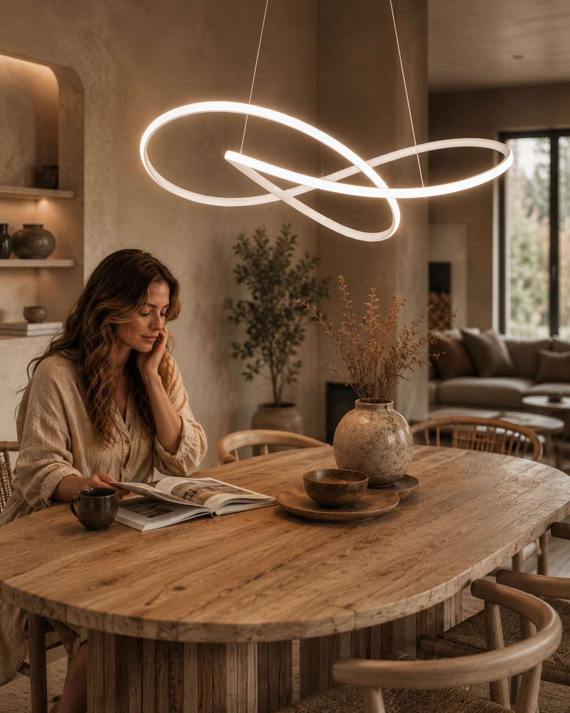Moderne skandinavische Pendelleuchte – Kleeblatt-Design