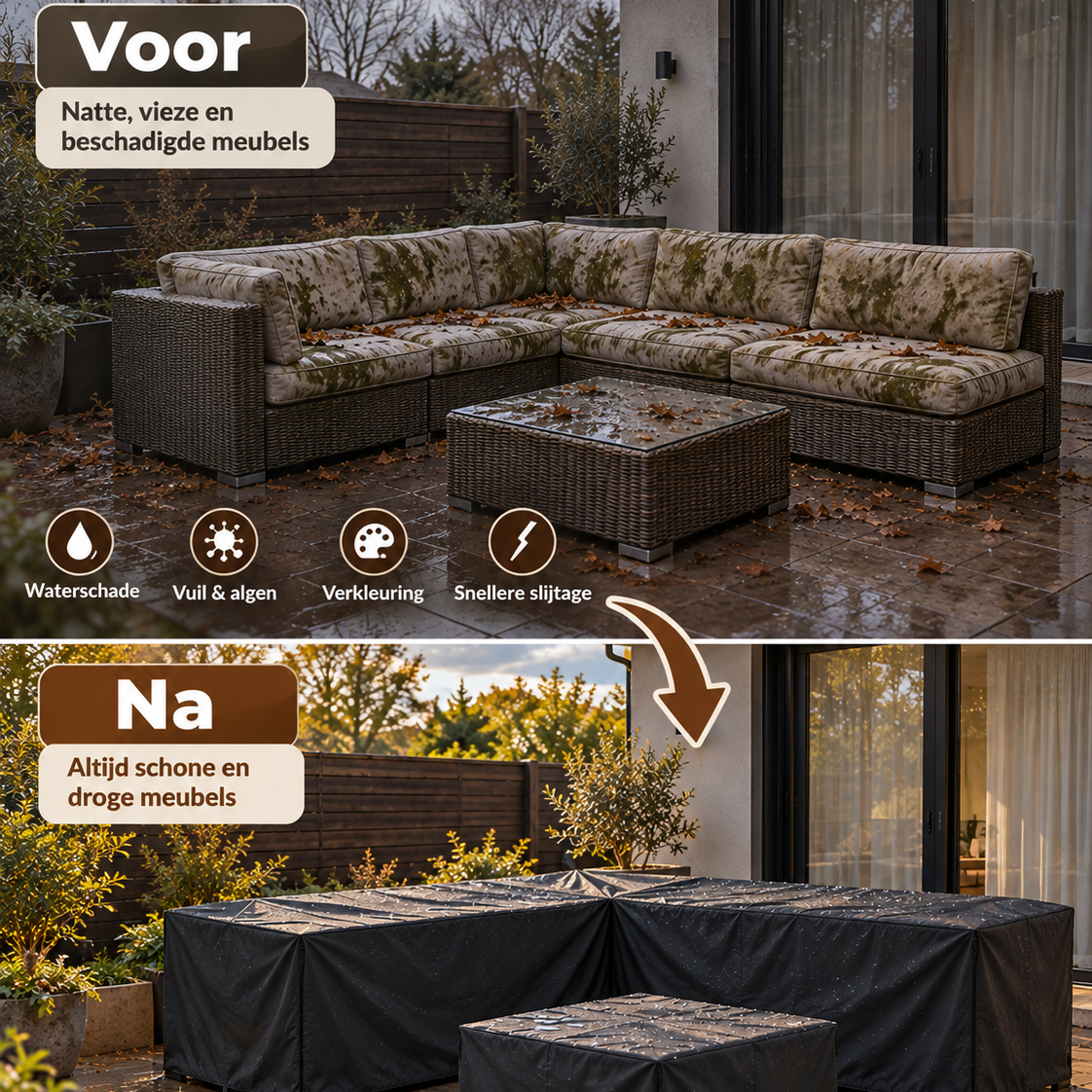 Tuinmeubelhoes op maat – Normale vorm (CALCULATOR)