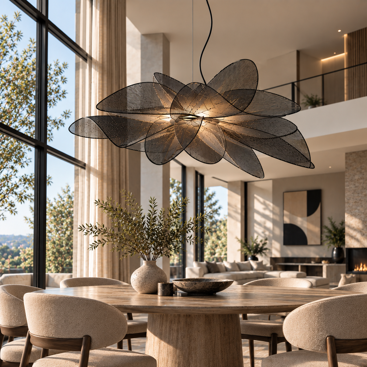 PETAL BLOOM – Moderne LED Hanglamp met Transparante Bloemblaadjes