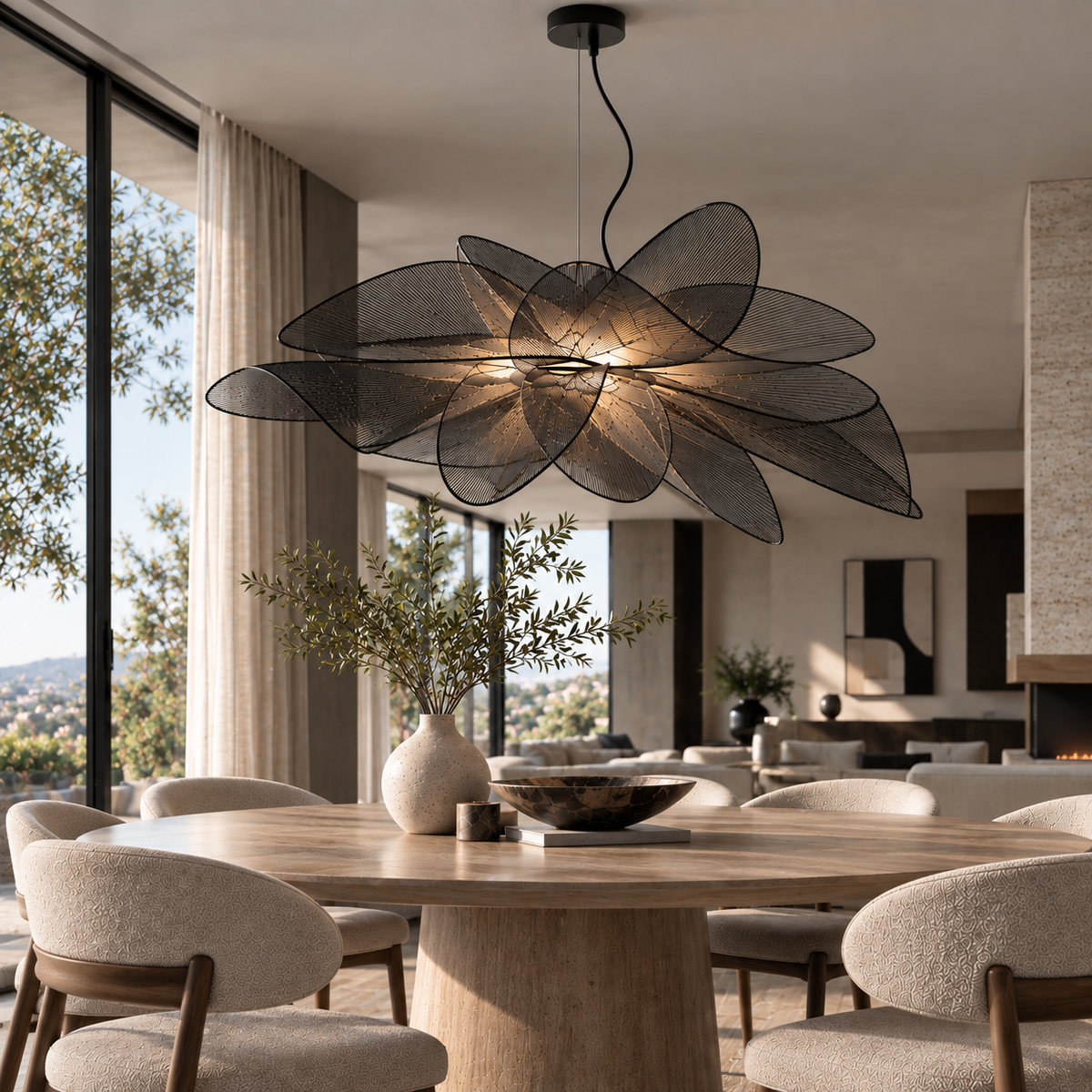 PETAL BLOOM – Moderne LED Hanglamp met Transparante Bloemblaadjes
