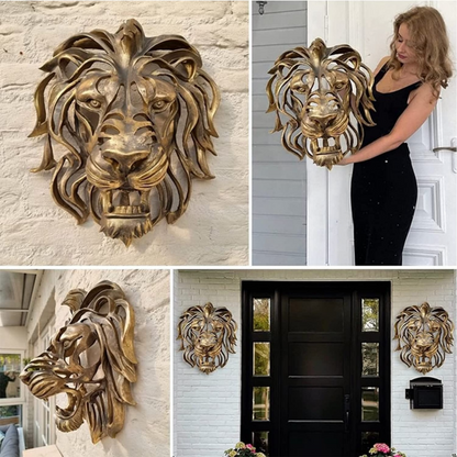 Lion head wall decoration