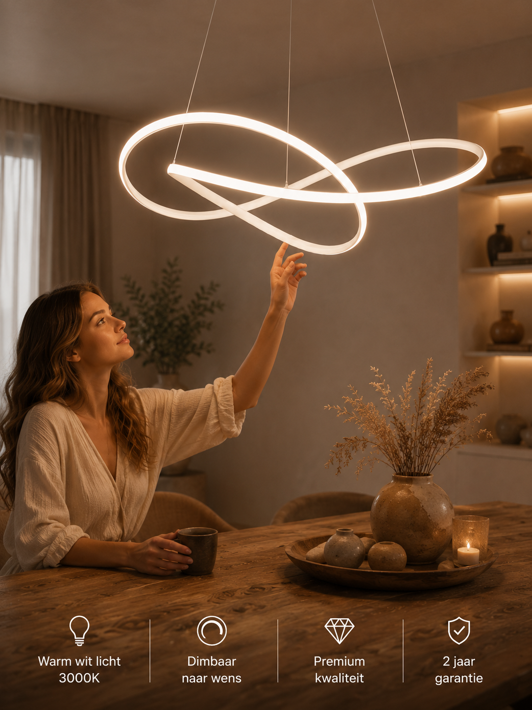 Moderne skandinavische Pendelleuchte – Kleeblatt-Design