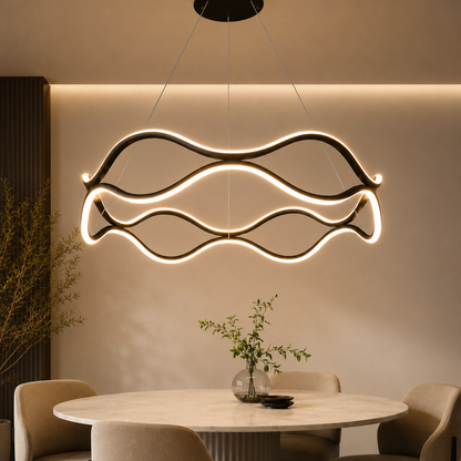 ORBIT Runde LED-Ring Pendelleuchte – Luxus-Kronleuchter für Wohnzimmer, Schlafzimmer & Esszimmer