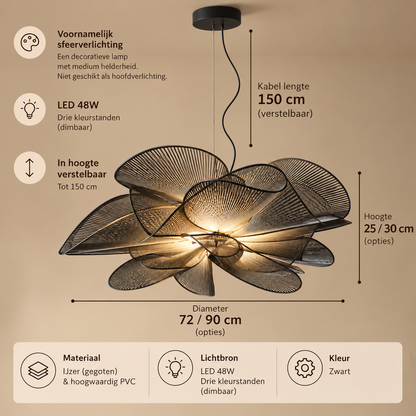 PETAL BLOOM – Moderne LED Hanglamp met Transparante Bloemblaadjes