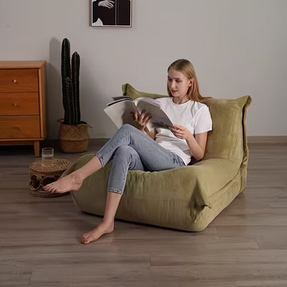 Luxuriöser Loungesessel aus olivgrünem Cord