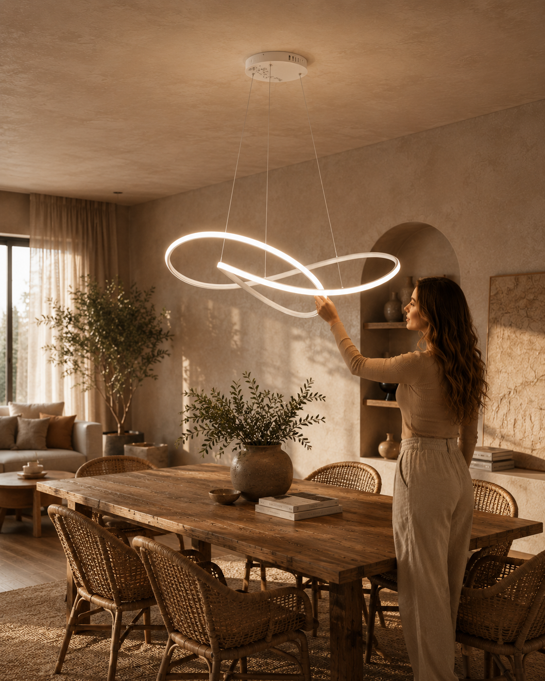 Moderne skandinavische Pendelleuchte – Kleeblatt-Design